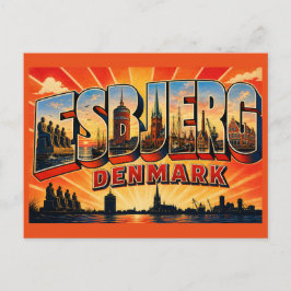 Esbjerg Danmark Man Meets the Sea Vykort