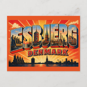 Esbjerg Danmark Man Meets the Sea Vykort