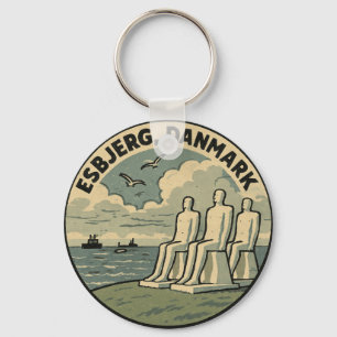 Esbjerg Man möter havet Nyckelring