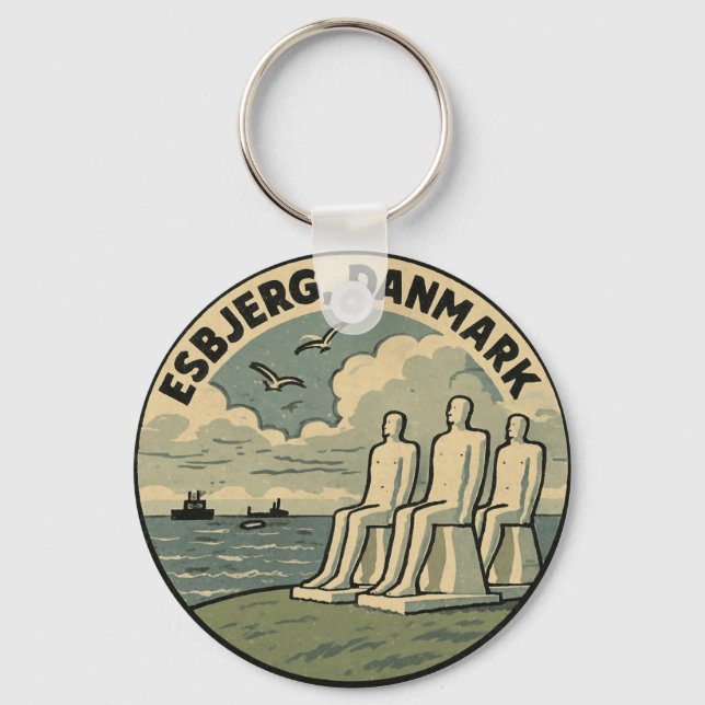 Esbjerg Man möter havet Nyckelring (Framsida)