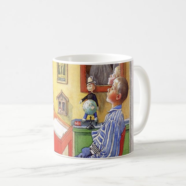 Esbjorn gjorde sin läxa av Carl Larsson Kaffemugg (Framsida höger)