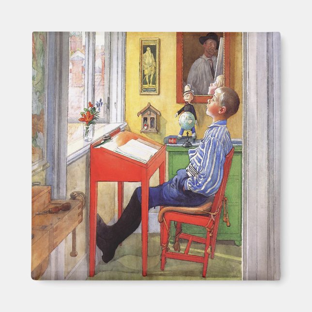 Esbjorn gjorde sin läxa av Carl Larsson Magnet (Framsidan)