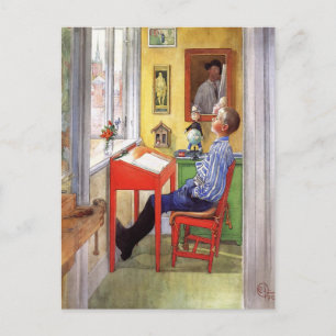 Esbjorn gjorde sin läxa av Carl Larsson Vykort