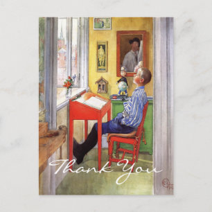 Esbjorn gjorde sin läxa av Carl Larsson Vykort