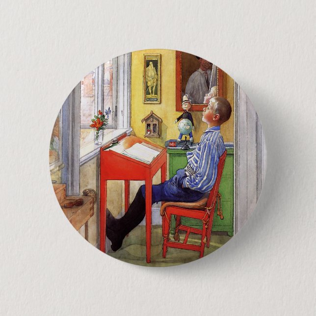 Esbjorn gör sina läxor av Carl Larsson Knapp (Framsida)