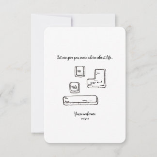 Esc, Delete, Enter, blanksteg - vanligt kort