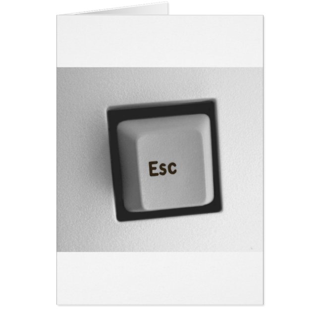 Esc Esc Escape Nyckel Hälsningskort (Framsidan)