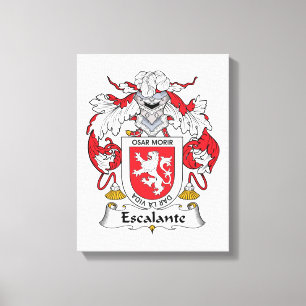 Escalante familjvapensköld canvastryck