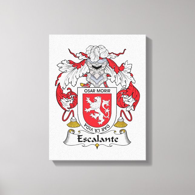 Escalante Family Crest Canvastryck (Framsida)