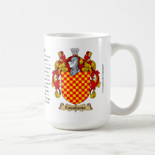 Escalante, ursprung, det menande och vapenskölden kaffemugg