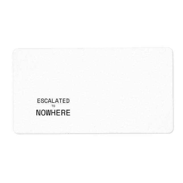 Escalated to Nowhere Distressed Typography  Fraktsedel (Framsidan)