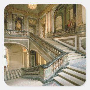 Escalieren de la Reine (drottning trappuppgång) Fyrkantigt Klistermärke