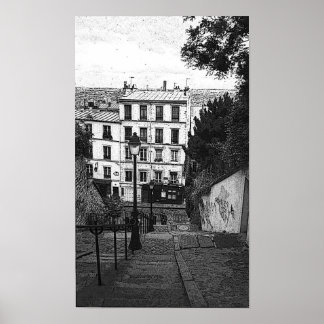 Escaliers de Montmartre Poster