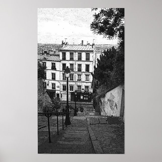 Escaliers de Montmartre Poster (Framsidan)