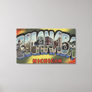 Escanaba Michigan - stora brevplatser Canvastryck