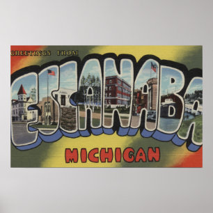Escanaba Michigan - stora brevplatser Poster