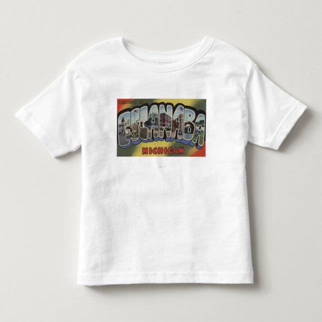 Escanaba Michigan - stora brevplatser T Shirt (Framsida)