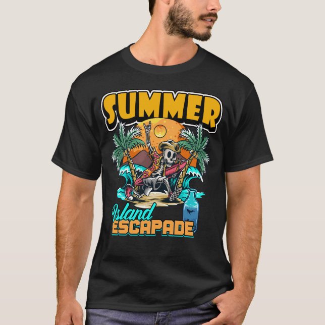 Escapade Design för sommarön T Shirt (Framsida)