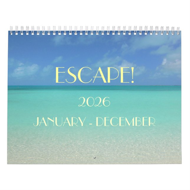 ’ESCAPE’ 2026 CALENDAR/ HIMMEL/SEA/SOL CALENDAR KALENDER (Omslag)