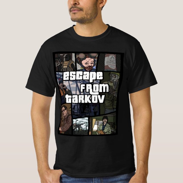 Escape från Tarkov Reddit Fläkt Art T Shirt (Framsida)