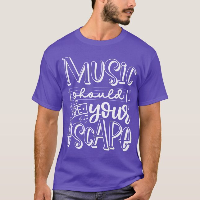 Escape i Music-vän T Shirt (Framsida)