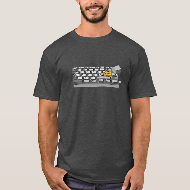 Escape Nyckel Tecknad T-Shirt | Funny Programmer (Framsida)