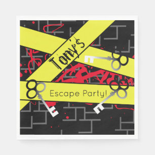 Escape Party Birthday Maze Nycklar Mysemination Mi Pappersservett