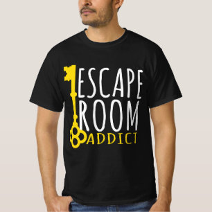 Escape Room Addict Puzzle Solver Äventyr T Shirt
