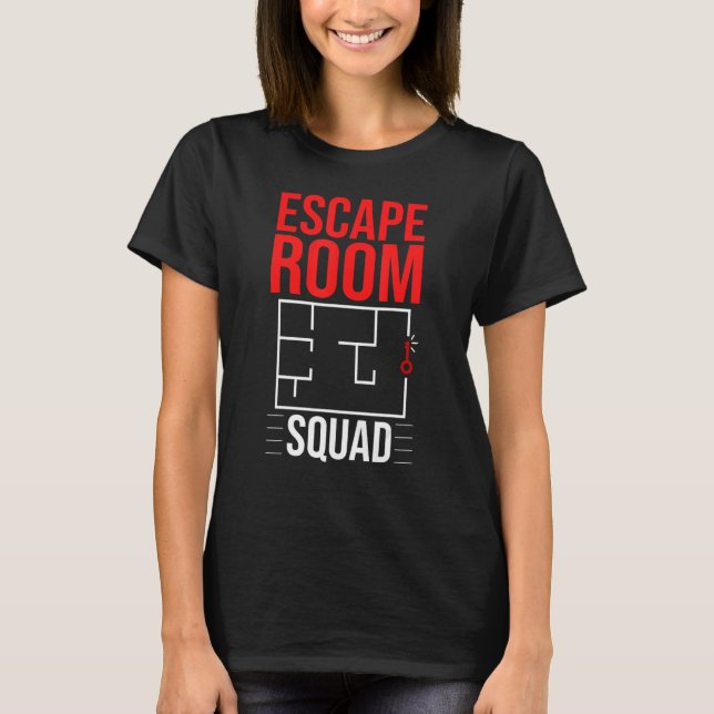 Escape Room Game Exit Puzzle Boxes Board Horror 3 T Shirt (Framsida)