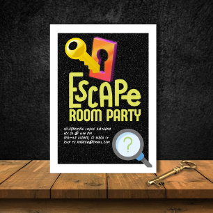 Escape Room Party Inbjudningar