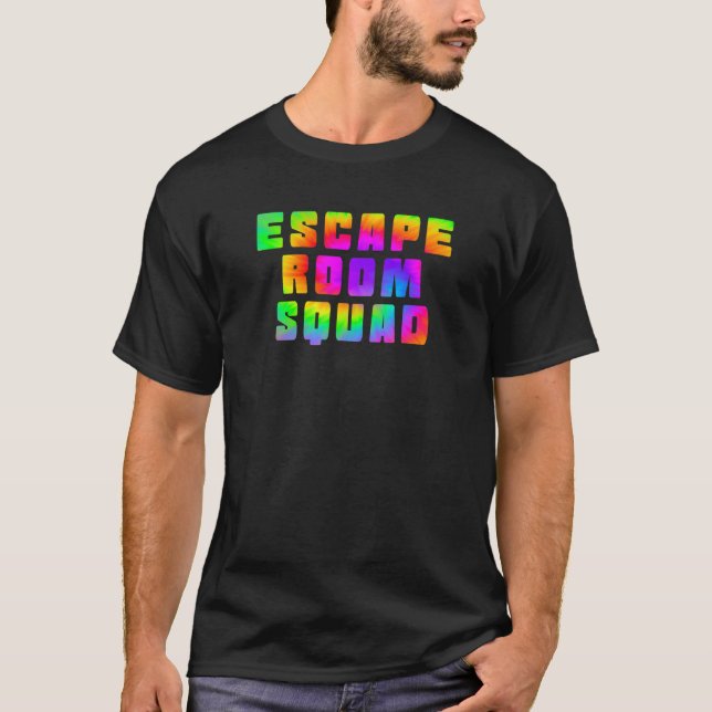 Escape Room Squad Game Adventure Tie Dye Mystery M T Shirt (Framsida)