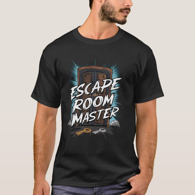Escape-rummets huvudavsluta spelets Escape-rum T Shirt (Framsida)