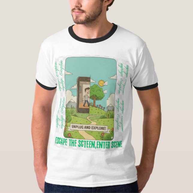 Escape the screen,enter the scene t-shirt (Framsida)