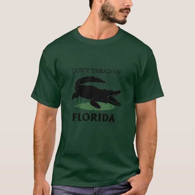 Escape to Florida Gå inte Alligator Unisex T-S T Shirt (Framsida)