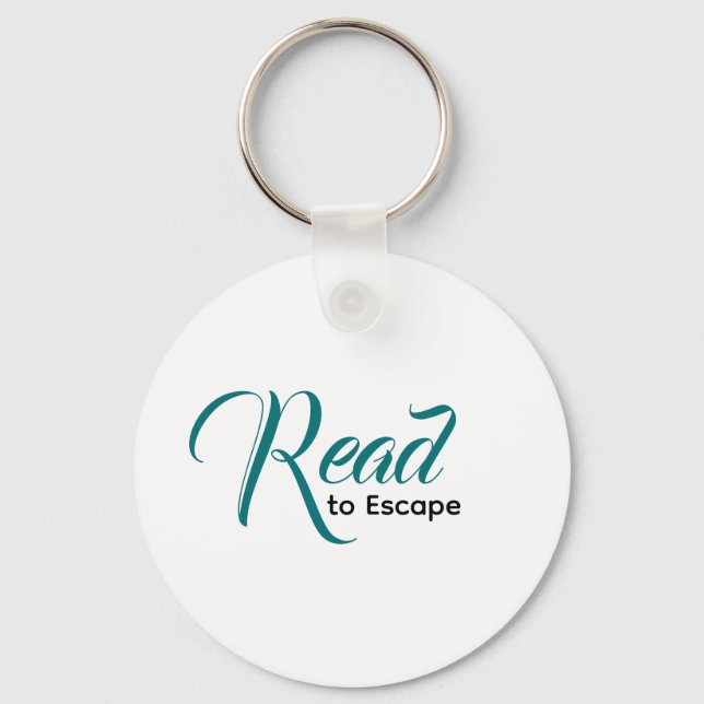 Escape to Read Keychain | Literary Gift Nyckelring (Framsida)