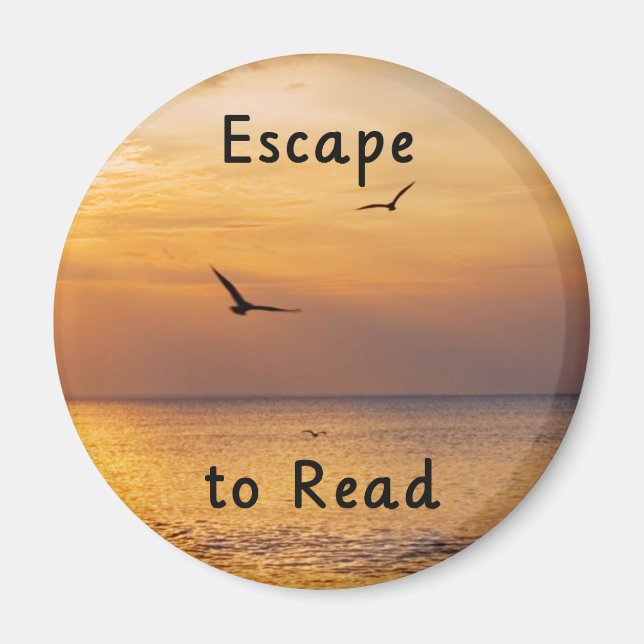 Escape to Read Magnet | Book Lover Reading Quote (Framsidan)