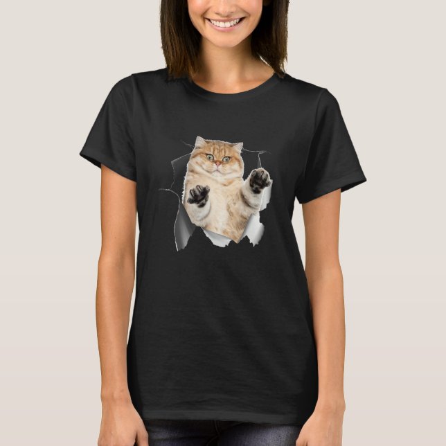 Escaping Cat T Shirt (Framsida)