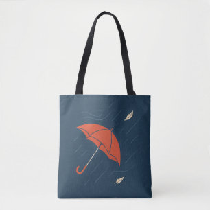 Escaping Parbrella - Minimal Rainy Mood Art Tygkasse