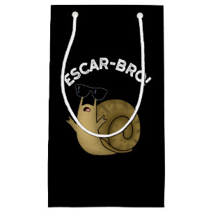 Escar-bro Funny Fransk Escargot Snigel Pun Mörk BG