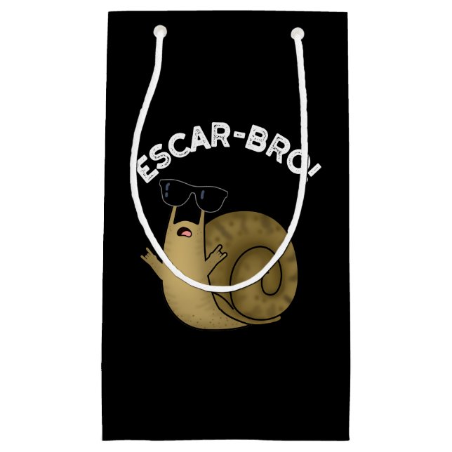 Escar-bro Funny Fransk Escargot Snigel Pun Mörk BG (Framsidan)
