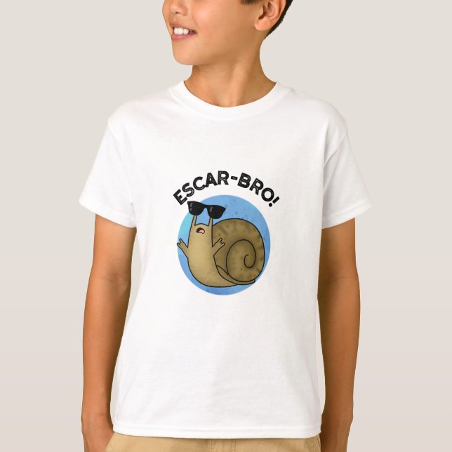 Escar-bro Funny Fransk Escargot Snigel Pun T Shirt (Framsida)