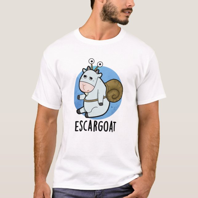 Escar-Getfunny Fransk Snigel Pun T Shirt (Framsida)