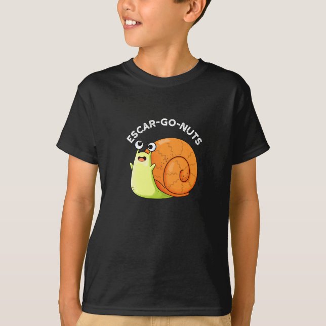 Escar-go Nöt Funny Escargot Snigel Pun Mörk BG T Shirt (Framsida)
