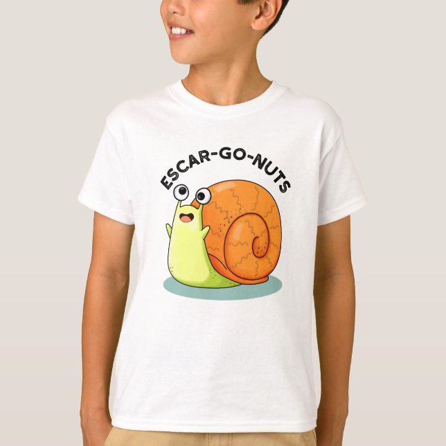 Escar-go Nöt Funny Escargot Snigel Pun T Shirt (Framsida)