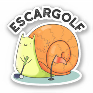 Escar-golf Funny Escargot Snigel Pun Klistermärken