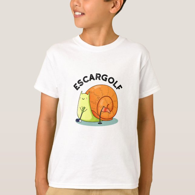 Escar-golf Funny Escargot Snigel Pun T Shirt (Framsida)