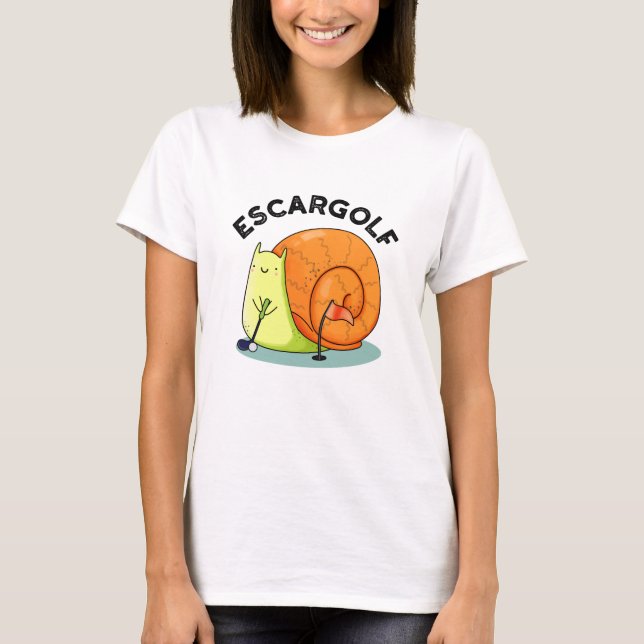 Escar-golf Funny Escargot Snigel Pun T Shirt (Framsida)