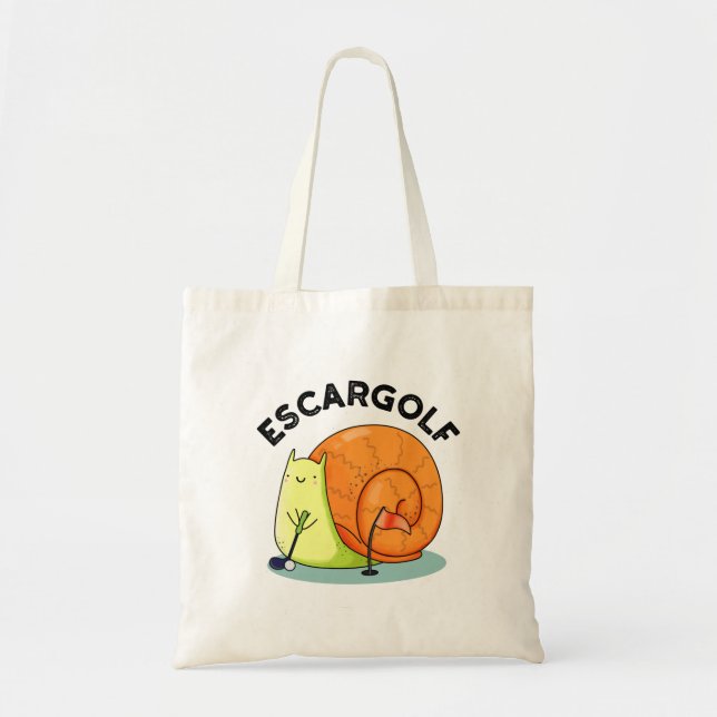 Escar-golf Funny Escargot Snigel Pun Tygkasse (Framsidan)