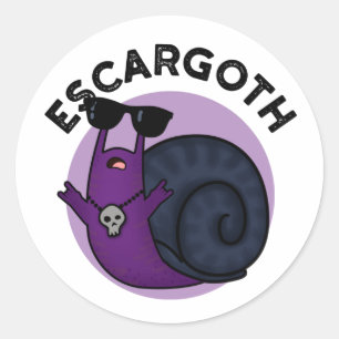 Escar-goth Funny Coola Goth Snigel Pun Runt Klistermärke