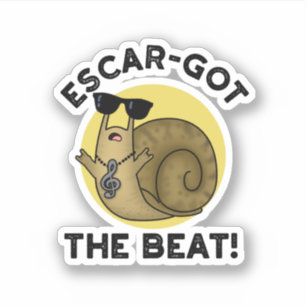 Escar-har Beat Funny Fransk Snigel Pun Klistermärken